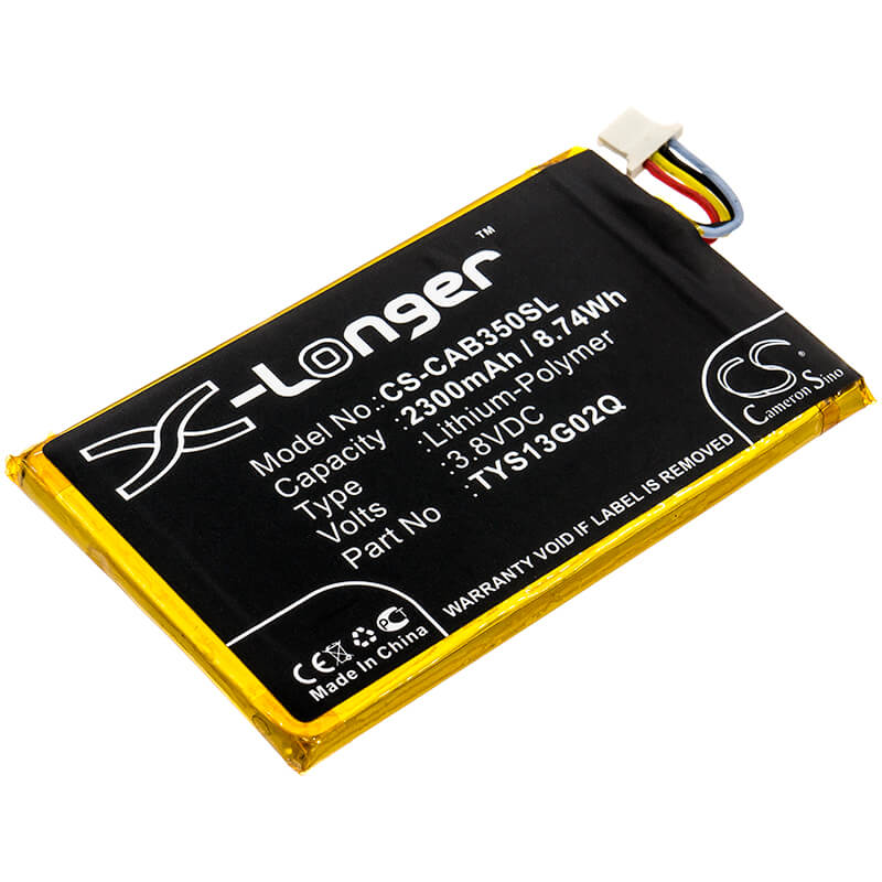 3.8V, 2300mAh, Li-Polymer Battery fits Caterpillar, B35, 8.74Wh