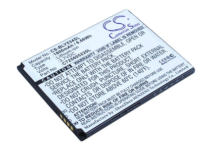3.7V, 1800mAh, Li-ion Battery fits Blu, Studio 5.0 Hd, Studio 5.0 Hd Lte, 6.66Wh