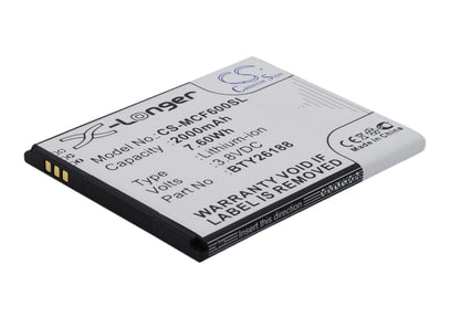 3.8V, 2000mAh, Li-ion Battery fits Mobistel, Cynus F6, 7.6Wh