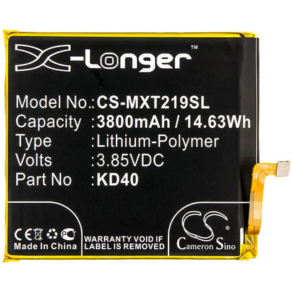 3.85V, 3800mAh, Li-Polymer Battery fits Motorola, Moto G8 Plus, Xt2019-1, 14.63Wh