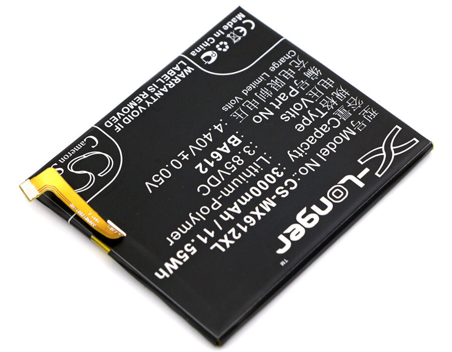 3.85V, 3000mAh, Li-Polymer Battery fits Meizu, M5s, M5s Dual Sim, 11.55Wh