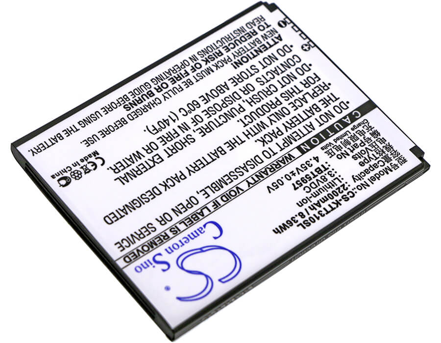 3.8V, 2200mAh, Li-ion Battery fits K-touch, Touch 3, Touch 3c, 8.36Wh