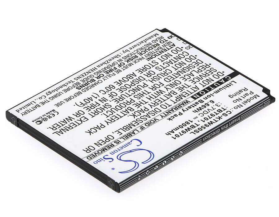 3.7V, 1800mAh, Li-ion Battery fits K-touch, E80, E88, 6.66Wh