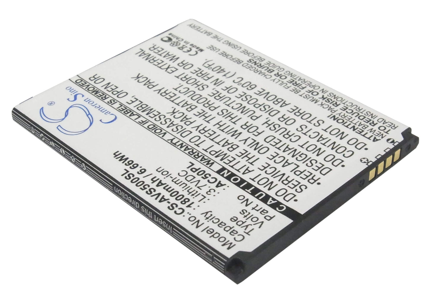 3.7V, 1800mAh, Li-ion Battery fits Highscreen, B2000 Prime, 6.66Wh