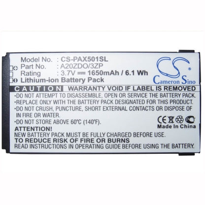 3.7V, 1650mAh, Li-ion Battery fits Philips, X130, X3560, 6.105Wh
