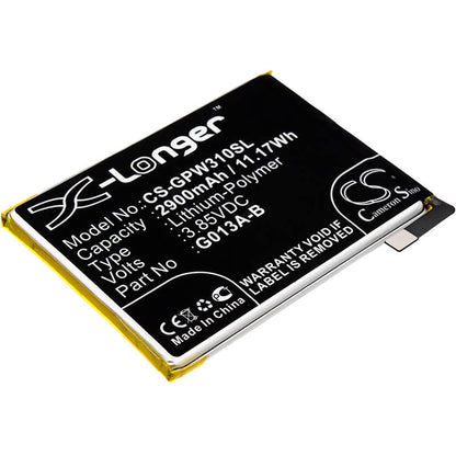 3.85V, 2900mAh, Li-Polymer Battery fits Google, G013a, G013b, 11.165Wh
