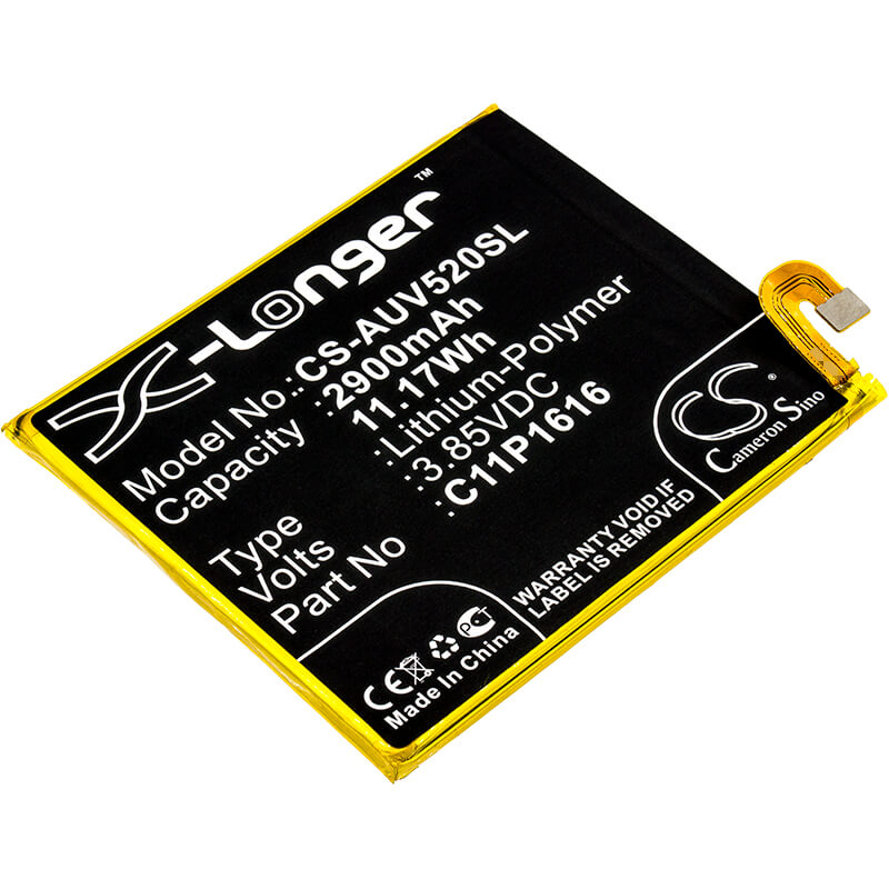 3.85V, 2900mAh, Li-Polymer Battery fits Asus, A006, V520kl, 11.165Wh