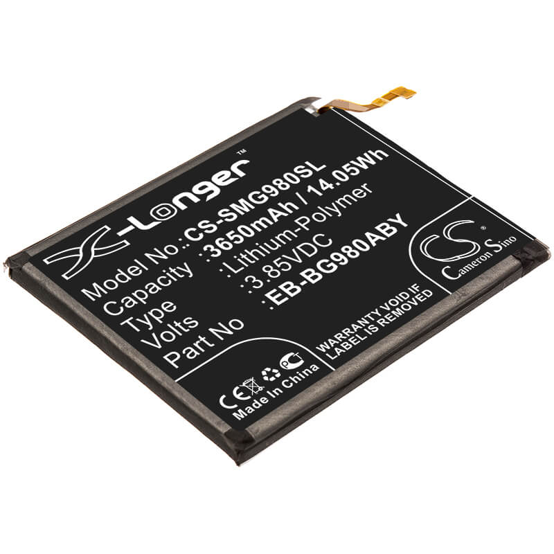3.85V, 3650mAh, Li-Polymer Battery fits Samsung, Galaxy S11e, Galaxy S20, 14.0525Wh
