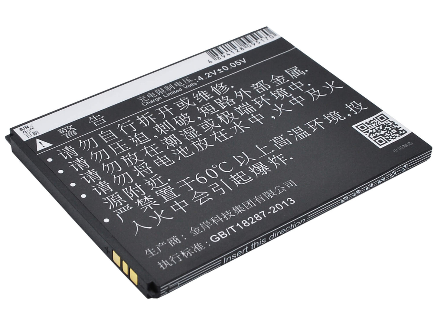 3.7V, 1550mAh, Li-ion Battery fits Gionee, Gn151, 5.735Wh