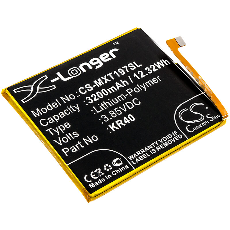 3.85V, 3200mAh, Li-Polymer Battery fits Motorola, Moto One Vision, Xt1970, 12.32Wh