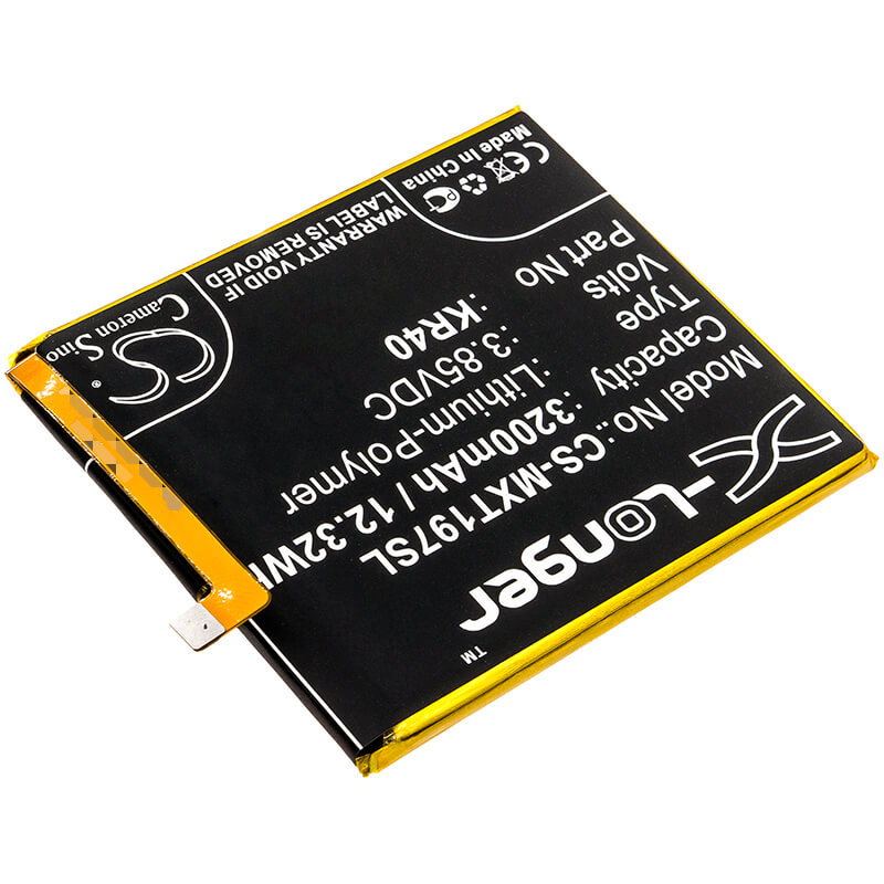 3.85V, 3200mAh, Li-Polymer Battery fits Motorola, Moto One Vision, Xt1970, 12.32Wh