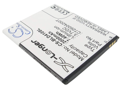 3.7V, 2000mAh, Li-ion Battery fits Blu, D410, D410a, 7.4Wh