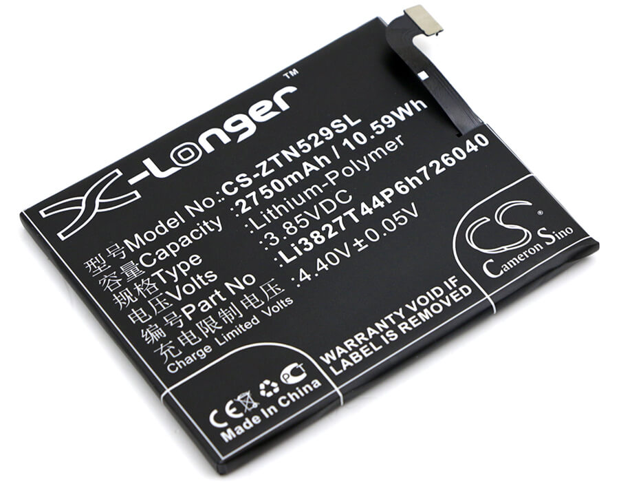 3.85V, 2750mAh, Li-Polymer Battery fits Zte, Nubia Z11 Mini, Nx529, 10.5875Wh