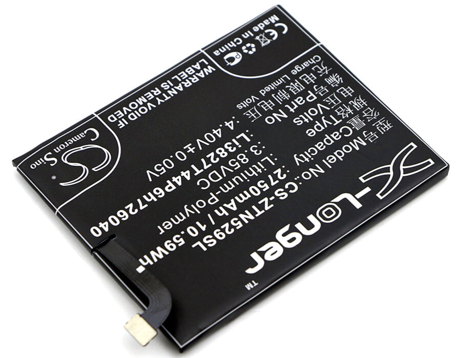 3.85V, 2750mAh, Li-Polymer Battery fits Zte, Nubia Z11 Mini, Nx529, 10.5875Wh