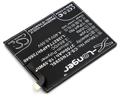 3.85V, 2750mAh, Li-Polymer Battery fits Zte, Nubia Z11 Mini, Nx529, 10.5875Wh