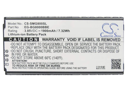3.85V, 1900mAh, Li-ion Battery fits Samsung, Galaxy S5 Dx, Galaxy S5 Mini, 7.315Wh
