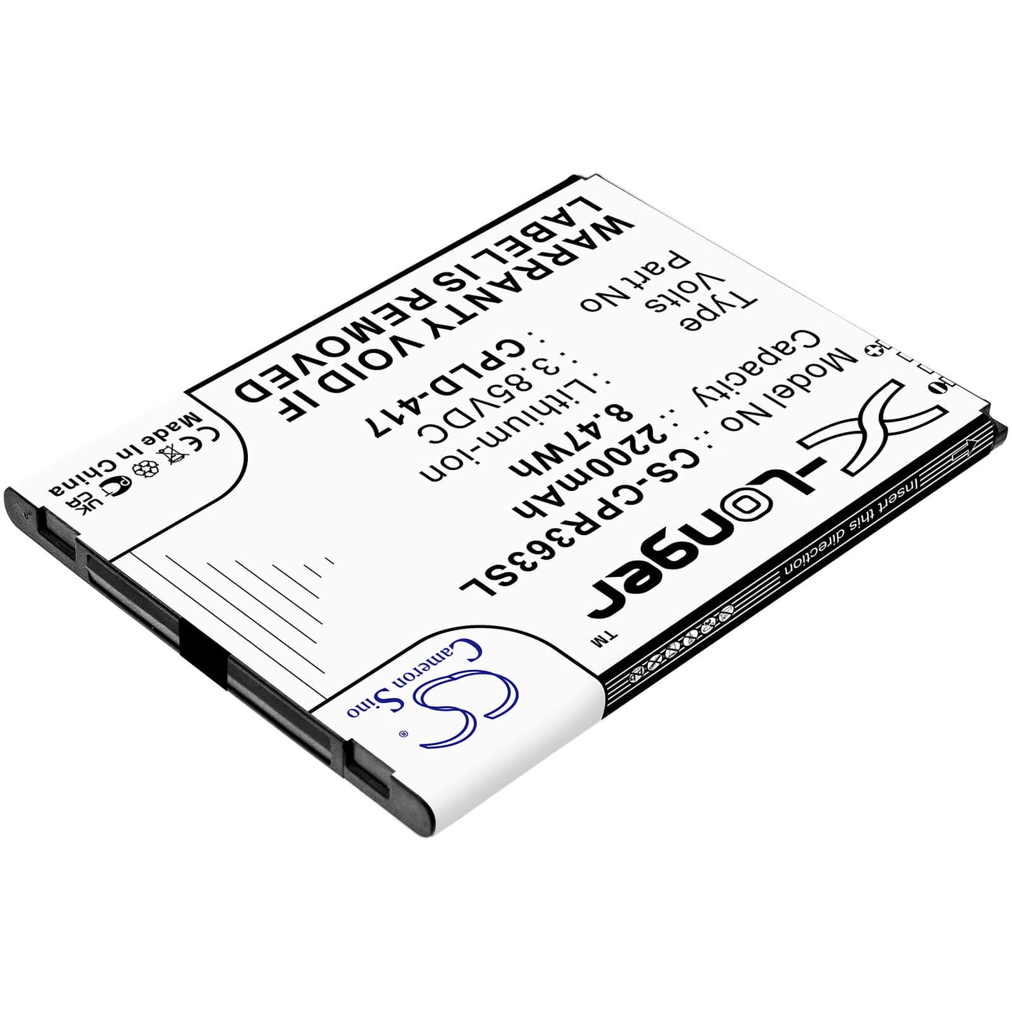 3.85V, 2200mAh, Li-ion Battery fits Coolpad, Btr3635a, Defiant, 8.47Wh
