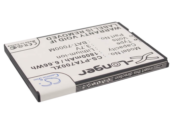 3.7V, 1800mAh, Li-ion Battery fits Pantech, T100k, 6.66Wh