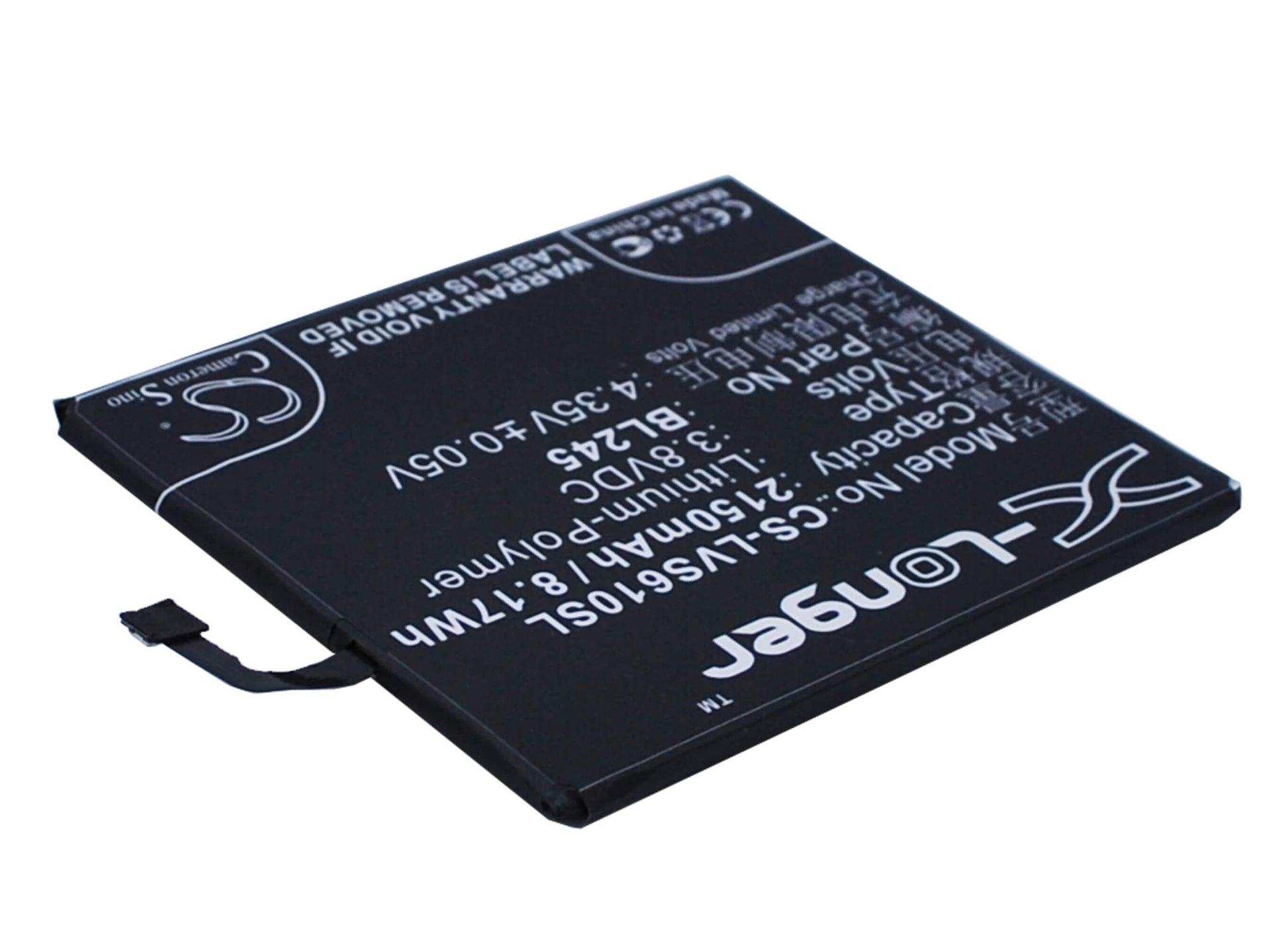 3.8V, 2150mAh, Li-Polymer Battery fits Lenovo, S60, S60-t, 8.17Wh