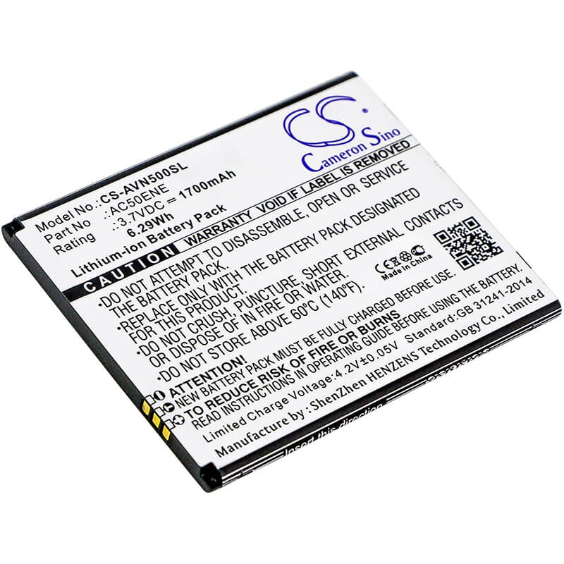 3.7V, 1700mAh, Li-ion Battery fits Archos, 50e Neon, 6.29Wh