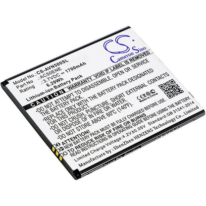 3.7V, 1700mAh, Li-ion Battery fits Archos, 50e Neon, 6.29Wh