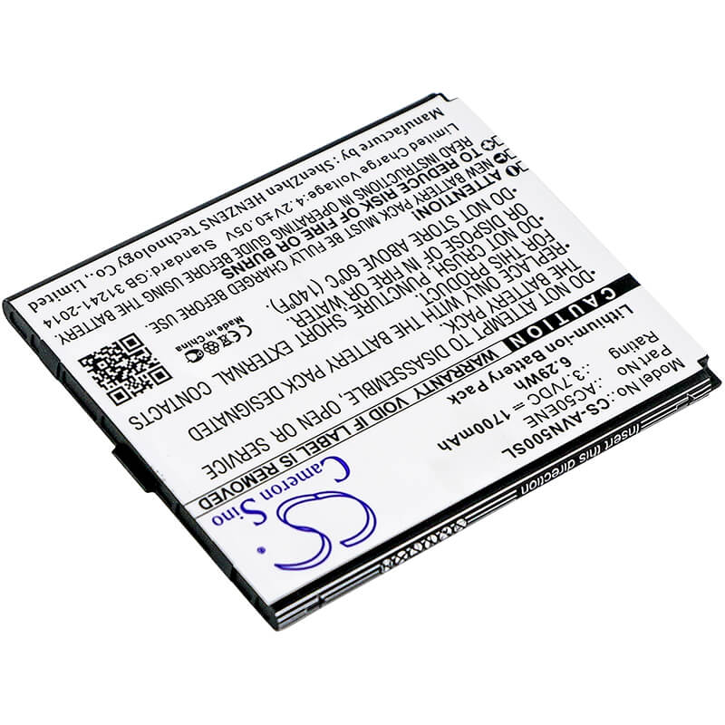 3.7V, 1700mAh, Li-ion Battery fits Archos, 50e Neon, 6.29Wh