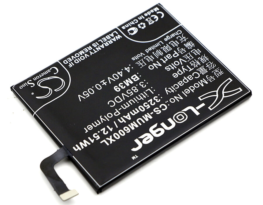 3.85V, 3250mAh, Li-Polymer Battery fits Redmi, 6, 6 Dual Sim Td-lte, 12.5125Wh