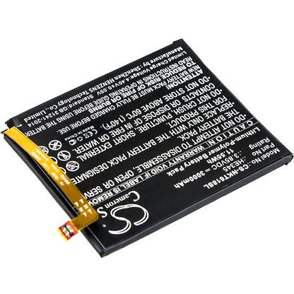 3.85V, 3000mAh, Li-Polymer Battery fits Nokia, 6 2018, 6 2nd, 11.55Wh