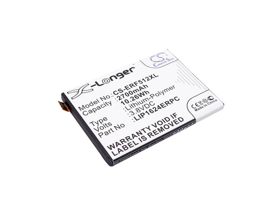 3.8V, 2700mAh, Li-Polymer Battery fits Sony Ericsson, F5121, F5122, 10.26Wh