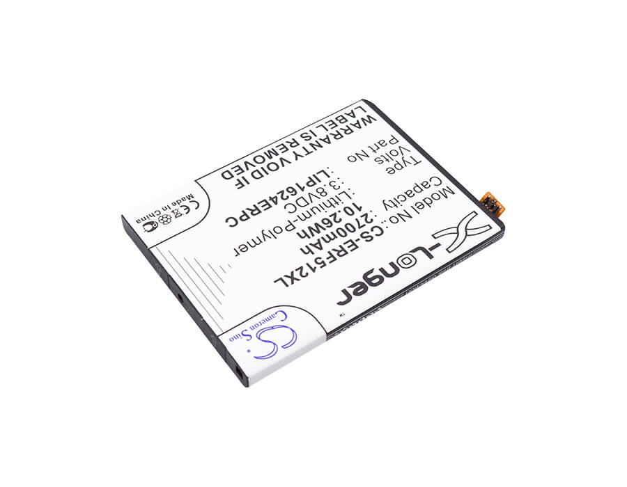 3.8V, 2700mAh, Li-Polymer Battery fits Sony Ericsson, F5121, F5122, 10.26Wh