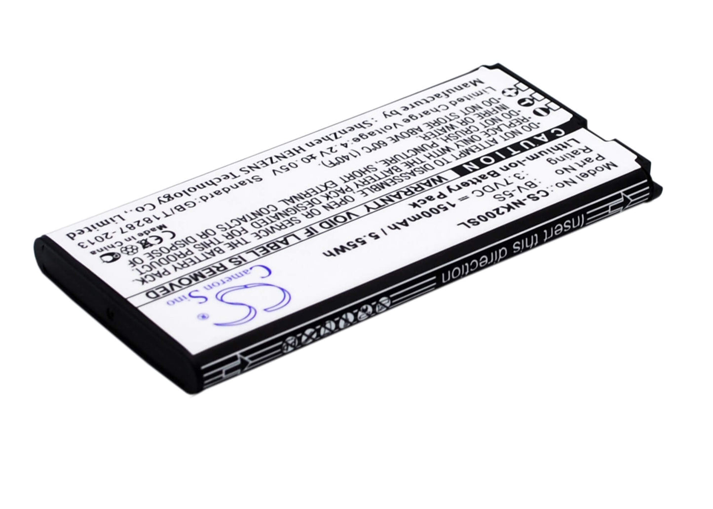 3.7V, 1500mAh, Li-ion Battery fits Nokia, Rm-1013, X2, 5.55Wh