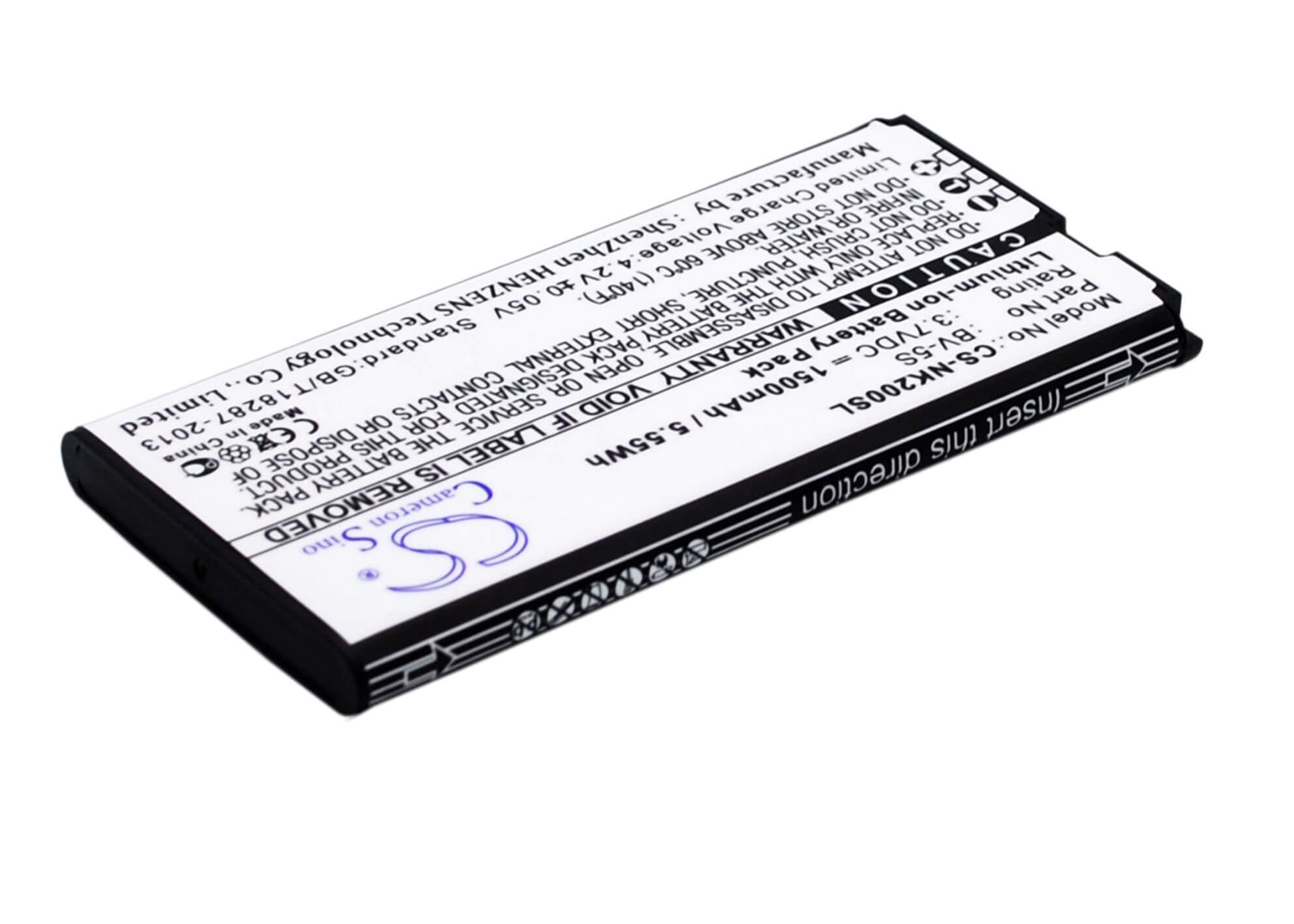 3.7V, 1500mAh, Li-ion Battery fits Nokia, Rm-1013, X2, 5.55Wh
