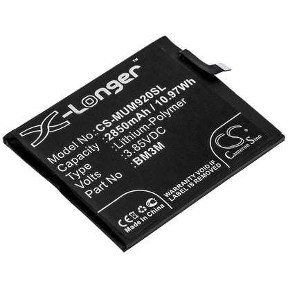 3.85V, 2850mAh, Li-Polymer Battery fits Xiaomi, Mi 9se, 10.9725Wh