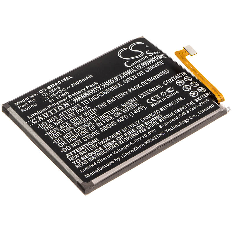 3.85V, 2900mAh, Li-Polymer Battery fits Samsung, Galaxy A01, Galaxy A01 2019, 11.165Wh