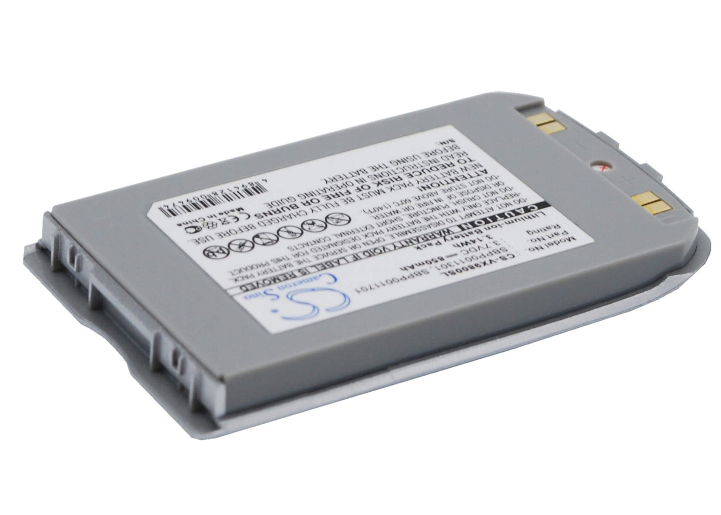 3.7V, 850mAh, Li-ion Battery fits Lg, V, Vx9800, 3.145Wh