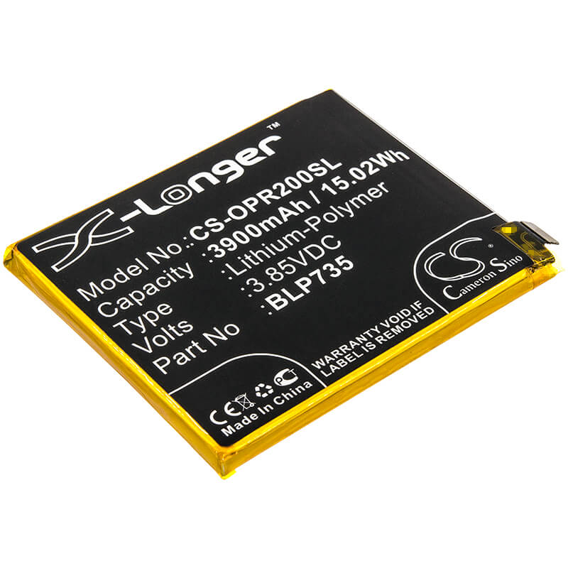 3.85V, 3900mAh, Li-Polymer Battery fits Oppo, Cph1907, Cph1989, 15.015Wh