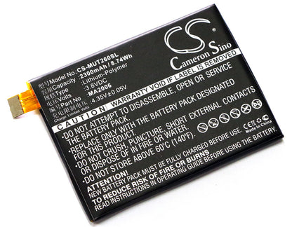 3.8V, 2300mAh, Li-Polymer Battery fits Meitu, Mk260, 8.74Wh