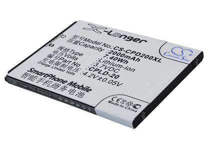 3.7V, 2000mAh, Li-ion Battery fits Coolpad, 8730, 8736, 7.4Wh