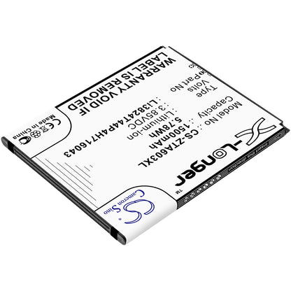3.85V, 1500mAh, Li-ion Battery fits Zte, 602zt, A521, 5.775Wh