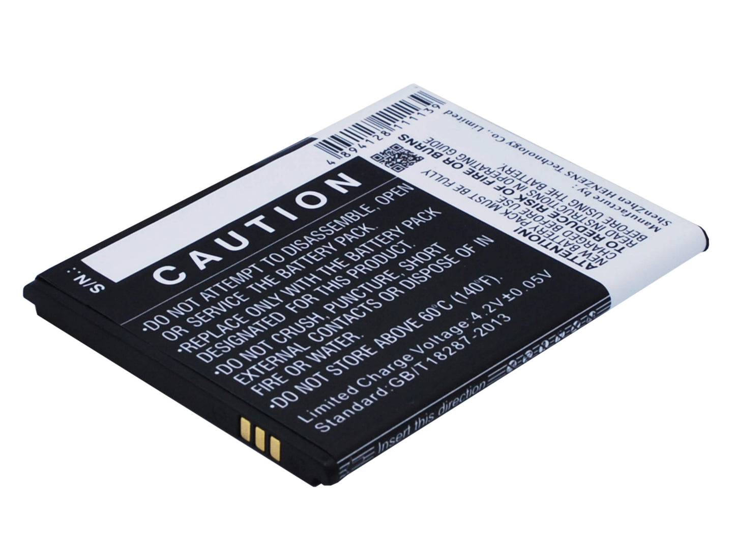 3.7V, 1800mAh, Li-ion Battery fits Kazam, Trooper 451, Trooper 451 Dual Sim, 6.66Wh