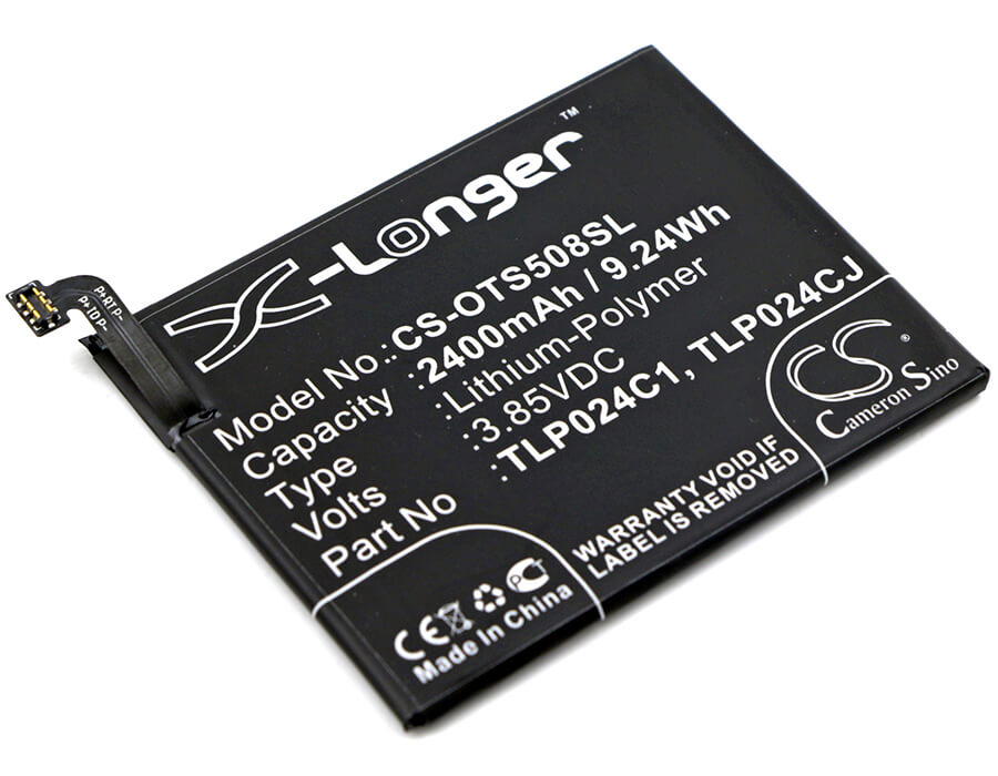 3.85V, 2400mAh, Li-Polymer Battery fits Optus, 5080q, Ot-5080q, 9.24Wh