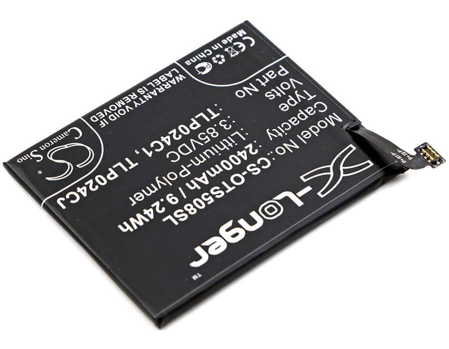 3.85V, 2400mAh, Li-Polymer Battery fits Vodafone, Smart N8, Smart N9 Lite, 9.24Wh