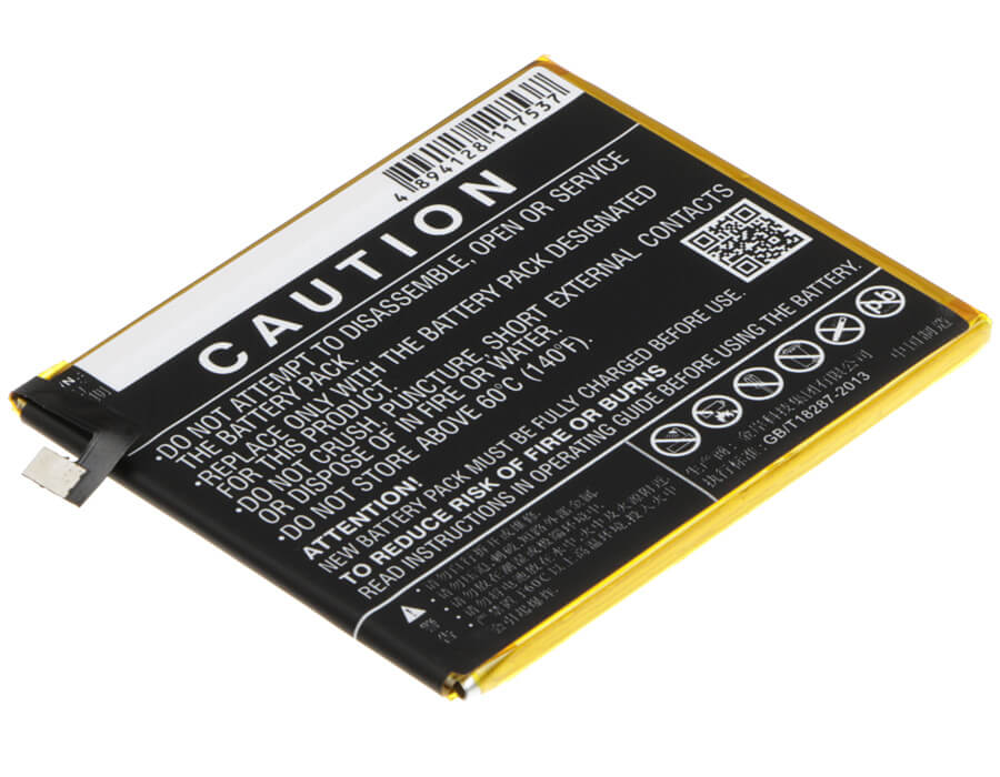3.85V, 2800mAh, Li-Polymer Battery fits Meizu, M3, M3 Mini, 10.78Wh