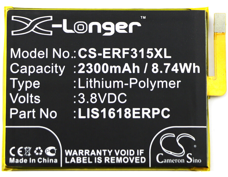 3.8V, 2300mAh, Li-Polymer Battery fits Sony, F3311, F3313, 8.74Wh