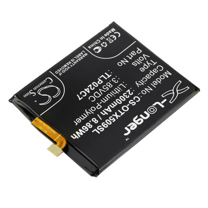 3.85V, 2300mAh, Li-Polymer Battery fits Alcatel, 1x, 1x Dual Sim, 8.855Wh