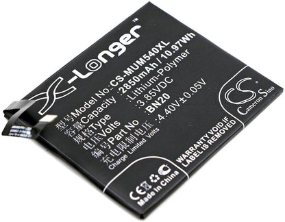 3.85V, 2850mAh, Li-Polymer Battery fits Xiaomi, Meri, Mi 5c, 10.9725Wh