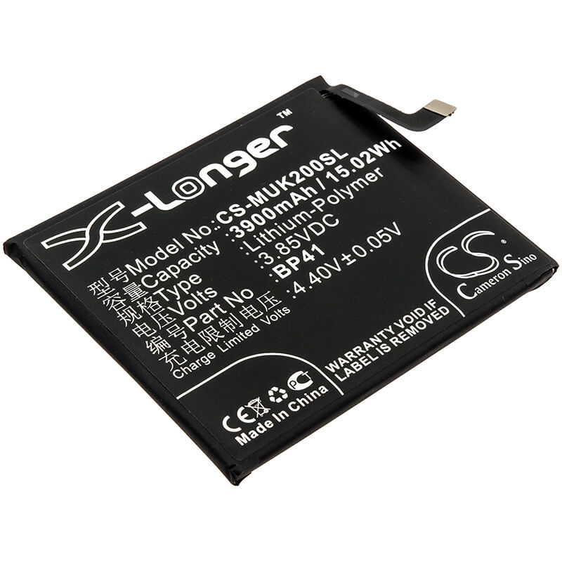 3.85V, 3900mAh, Li-Polymer Battery fits Redmi, K20, M1903f10a, 15.015Wh