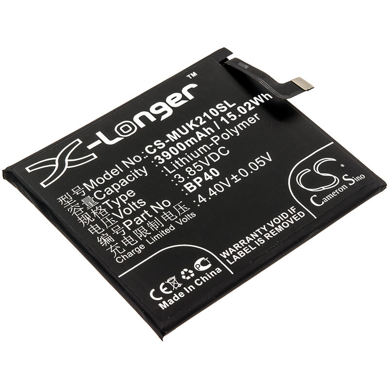 3.85V, 3900mAh, Li-Polymer Battery fits Xiaomi, M1903f11a, M1903f11c, 15.015Wh