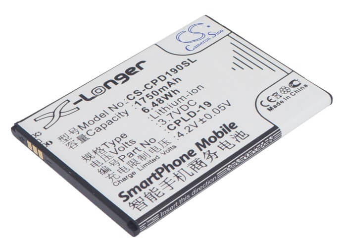 3.7V, 1750mAh, Li-ion Battery fits Coolpad, 5895, 5930, 6.475Wh