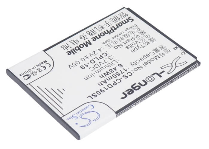 3.7V, 1750mAh, Li-ion Battery fits Coolpad, 5895, 5930, 6.475Wh